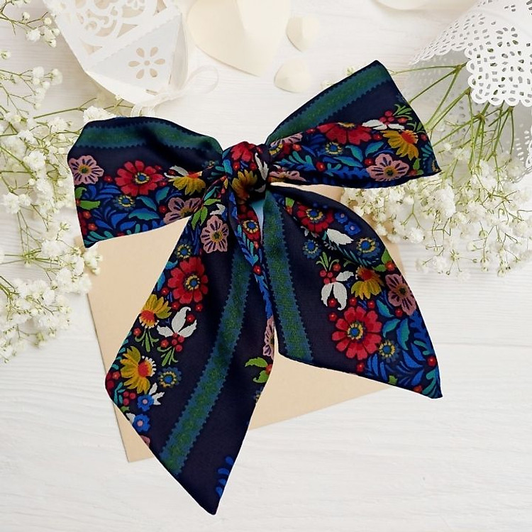 Dây Buộc Tóc Nữ In Hoa 3D Khăn Choàng Cổ Khăn lụa Thời Trang Phụ Kiện Mặc Đi Chơi Quà Tặng Cao Cấp-New Design PK0011