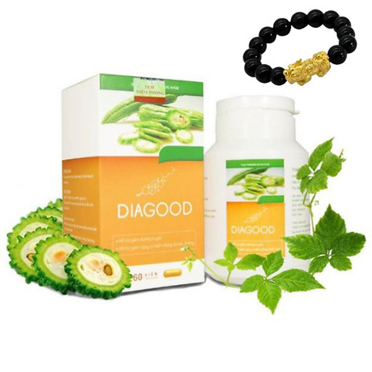 Viên uống tiểu đường Diagood giúp ổn định đường huyết (60 viên)- Tặng kèm vòng tay sức khỏe