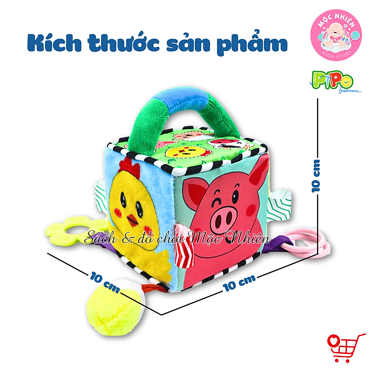 Khối vải luyện kỹ năng cho bé PiPoVietnam Chính hãng Tiết kiệm - Hình ảnh 3