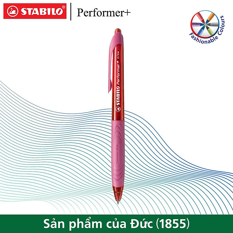 Bút Bi Bấm Stabilo Đen 0.5mm (BP328XF) - Ảnh 2