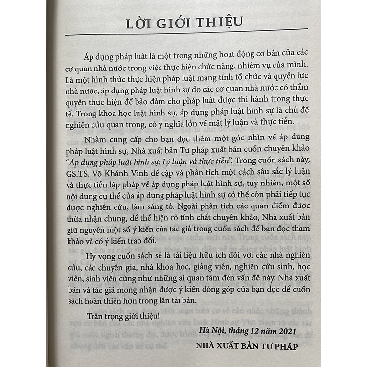 Áp Dụng Pháp Luật Hình Sự Lý Luận Và Thực Tiễn - Ảnh 3