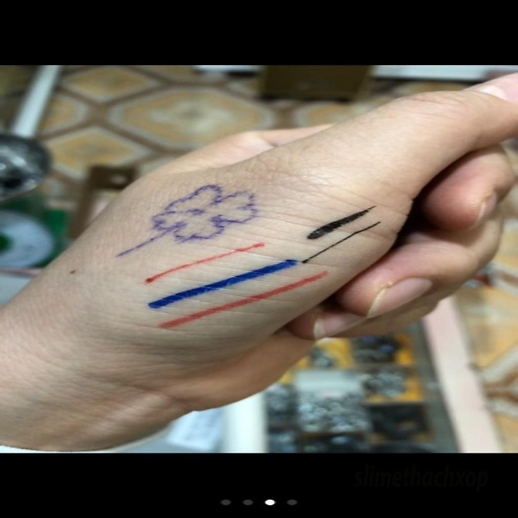 Combo 5 bút vẽ lên da, lâu phai dùng xăm hình- thẩm mỹ( hàng có sẵn)