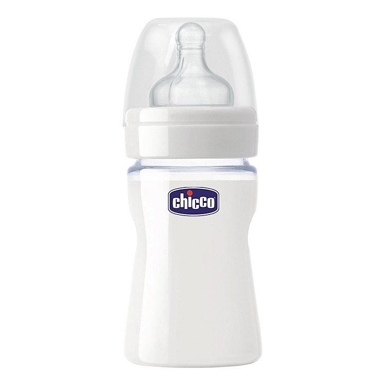 Bình Sữa Thủy Tinh Tự Nhiên Núm Silicon Chicco - Bình Đơn (150ml)