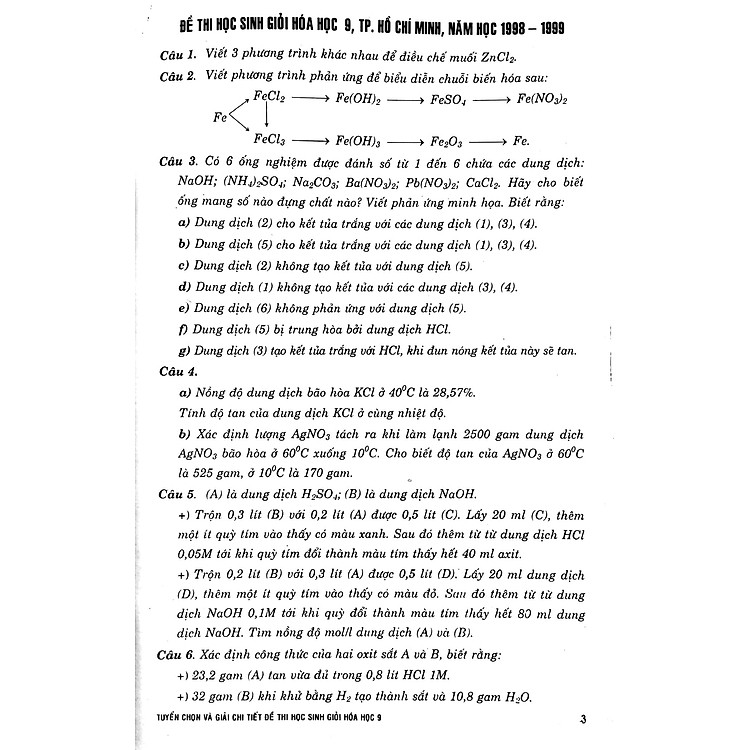 Tuyển Chọn Và Giải Chi Tiết Đề Thi Học Sinh Giỏi - Môn Hóa Học 9 (Phiên Bản Mới Nhất) - Ảnh 5
