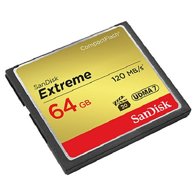 Thẻ Nhớ CompactFlash (CF) SanDisk Extreme 64GB 800X SDCFXSB-064G - Hàng Nhập Khẩu
