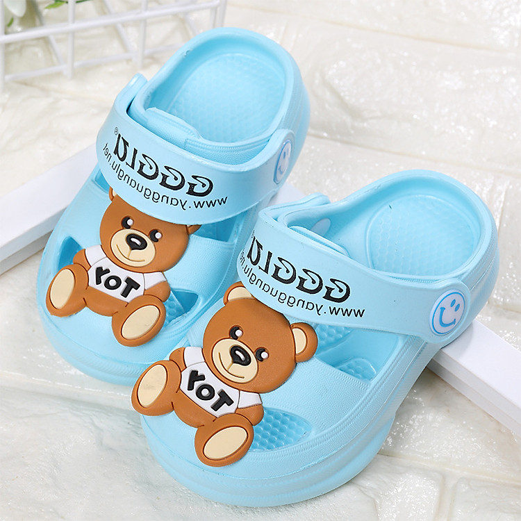 Dép Sục Cho Bé 1 - 4 Tuổi Họa Tiết Gấu Đáng Yêu D24