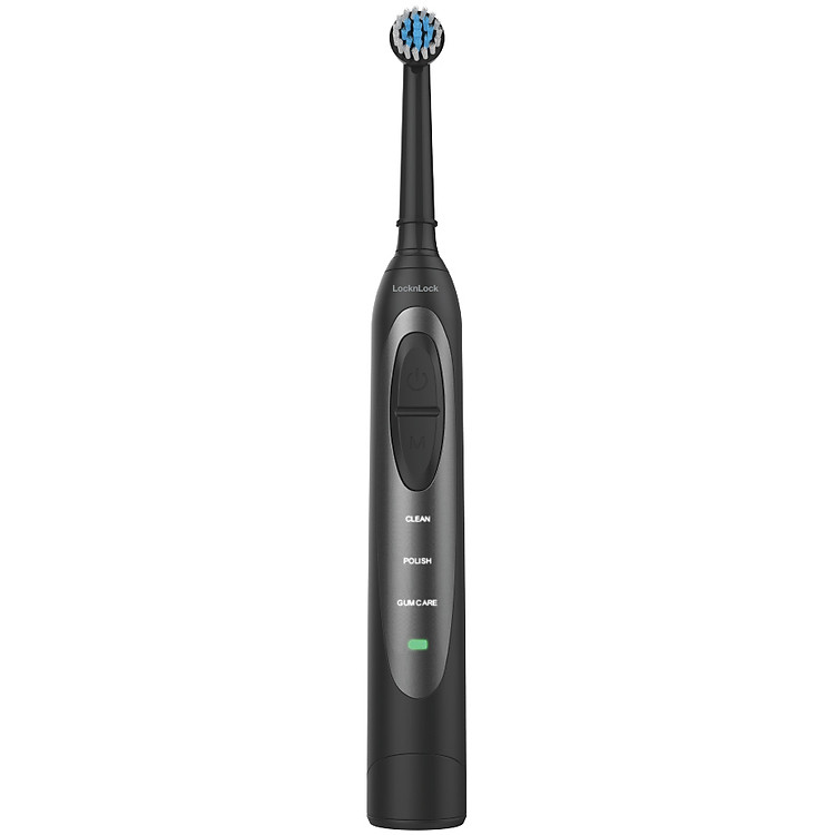 Bàn chải đánh răng điện LocknLock Smart oscillating electric toothbrush ENR626BLK - 3 chế độ, đế sạc cảm ứng, chống nước - Màu đen - Hàng Chính Hãng