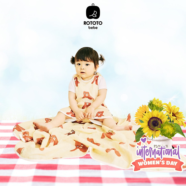 Chăn xô mùa hè cho bé Rototo Chính hãng Ưu đãi - Hình ảnh 4