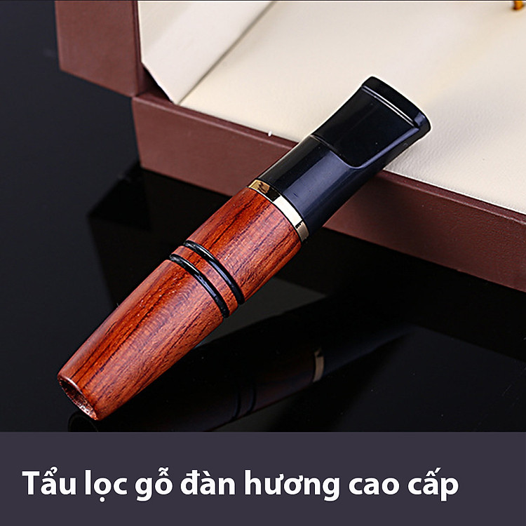 Tẩu Lọc Thuốc Cầm Tay ZB-213 Vỏ Gỗ Đàn Hương - Ảnh 7