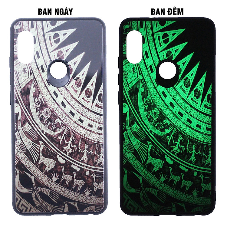 Ốp Lưng Kính Cường Lực Dạ Quang Xiaomi Redmi Note 5 Note 5 Pro Phát Sáng - Hàng Chính Hãng