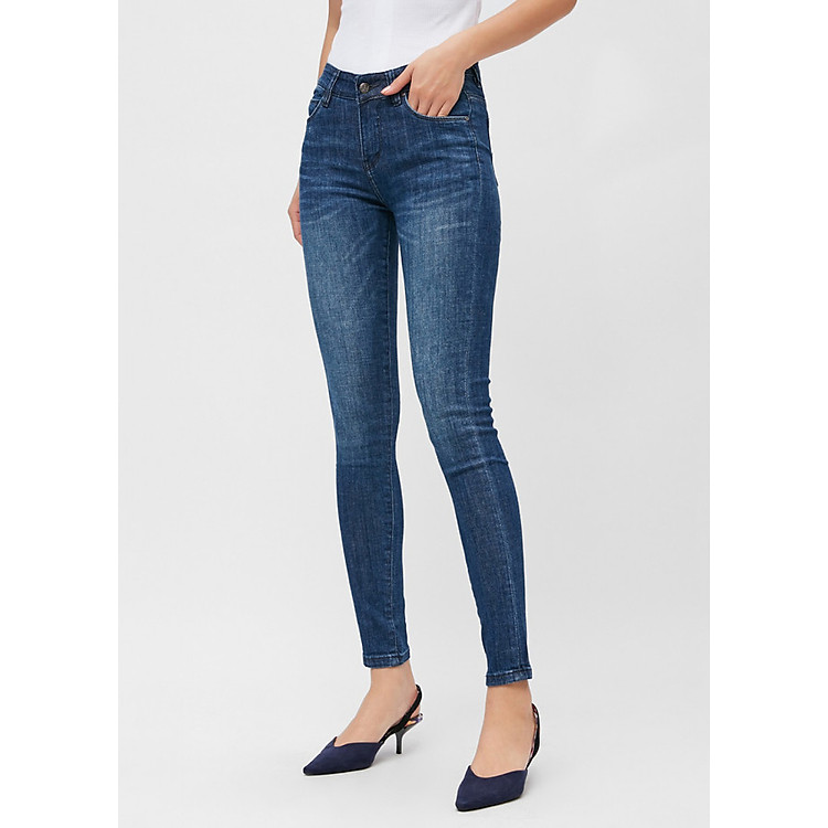 Quần jeans nữ AAA JEANS skinny xanh đậm UCSD - Rayon Denim