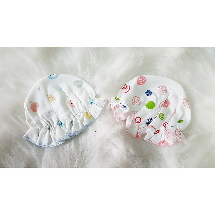 Combo 02 Nón Bo Sơ Sinh Cho Bé Gái - Giao Họa Tiết ngẫu Nhiên