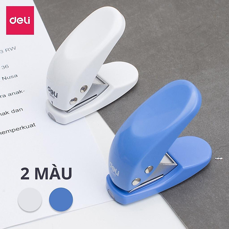 Kìm Bấm Đục Lỗ Giấy Mini Deli E0111 - Màu Ngẫu Nhiên - Ảnh 7