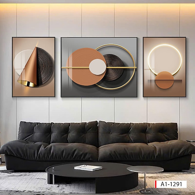 (HCM) Tranh treo tường tráng gương trừu tượng trang trí phòng khách, nhà hàng, khách sạn kèm đinh treo