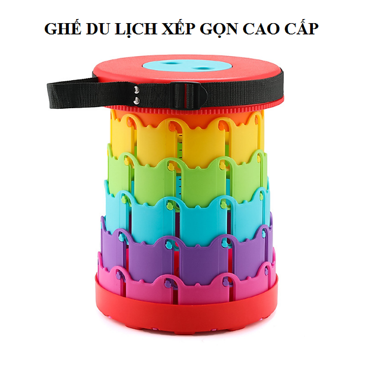 Ghế xếp gấp gọn di động đi du lịch, dã ngoại, điều chỉnh độ cao, có dây đeo tiện lợi GD703-Ghe7mau