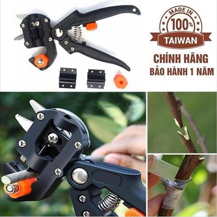 Kéo Ghép Cành Đa Năng, Kéo Ghép Cây Ăn Quả Mít, Xoài, Sầu Riêng, Tặng 2 Lưỡi Cắt Và Trụ Thay Thế
