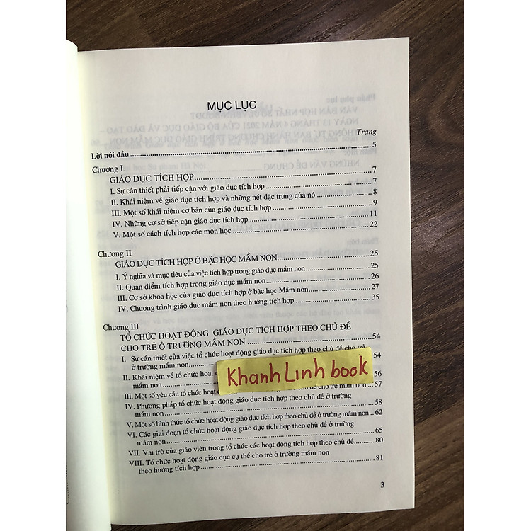Giáo trình Giáo dục tích hợp ở bậc học mầm non - Ảnh 3