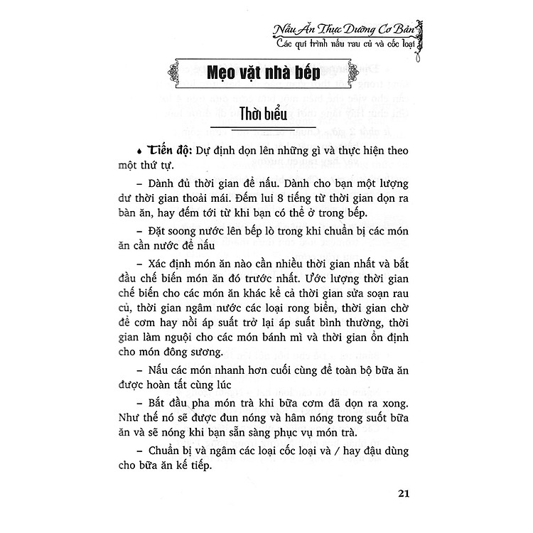 Nấu Ăn Thực Dưỡng Cơ Bản - Các Qui Trình Nấu Rau Củ Và Cốc Loại - Ảnh 5