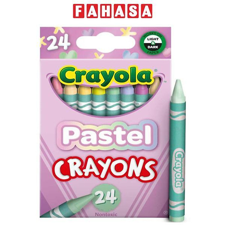 Bút Sáp Màu Crayon Tông Pastel Crayola (24 chiếc)