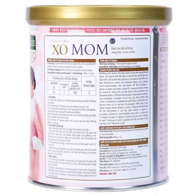 Mua Sữa Bột Namyang Imperial Mom XO 400g Chính hãng Giá rẻ - Hình ảnh 4