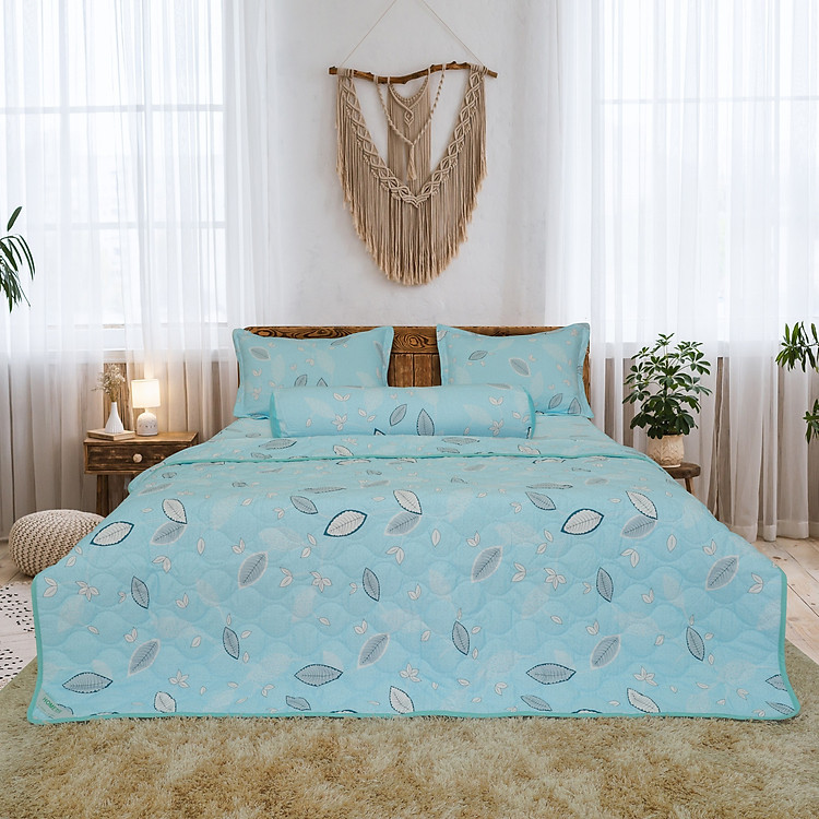 Chăn chần gòn Hometex cotton in hoa văn