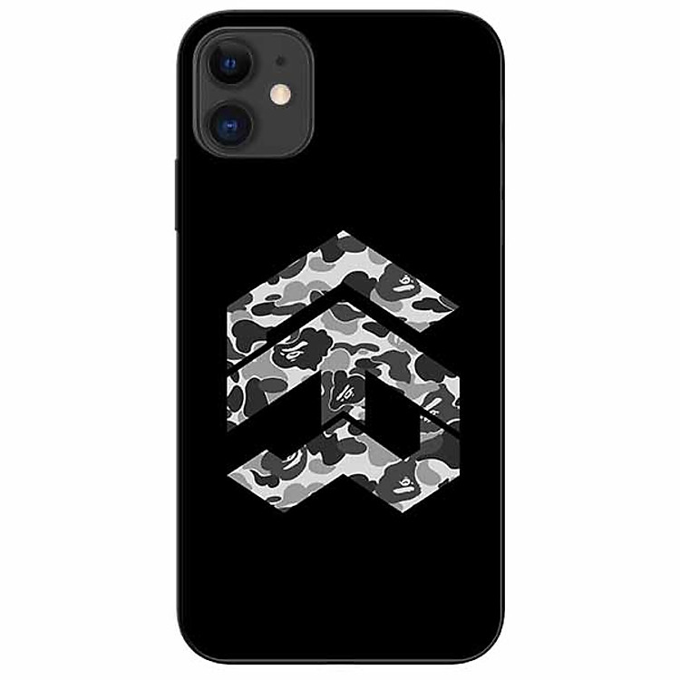 Ốp lưng in cho Iphone 11 Mẫu Năm Bape Xám