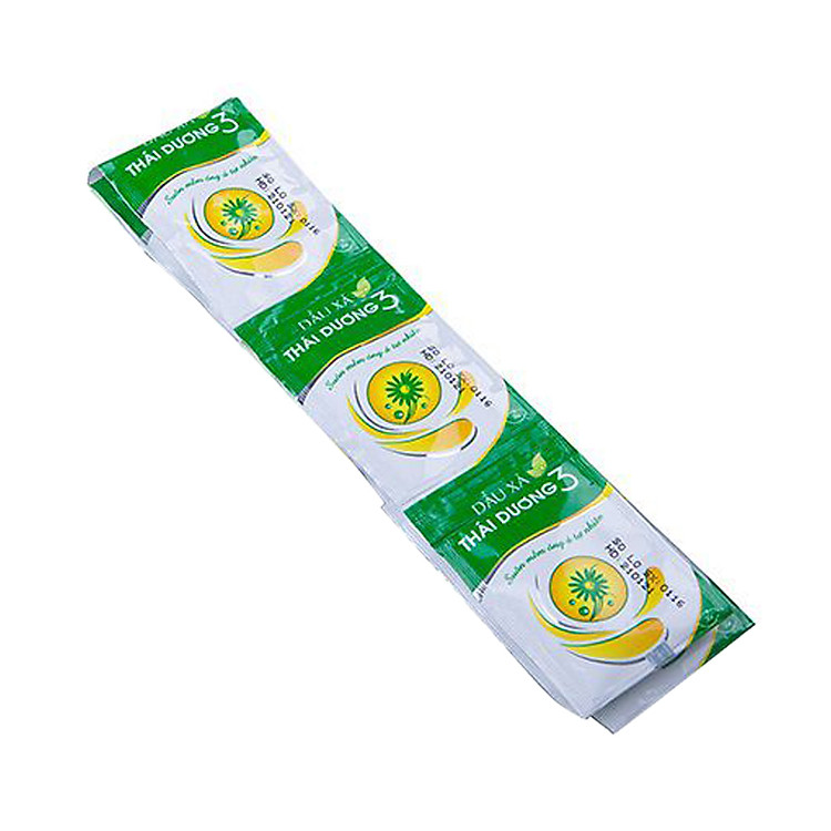 Dây 10 Gói Dầu Xả Dược Liệu Thái Dương 3 Hương Lá (7g/Gói)