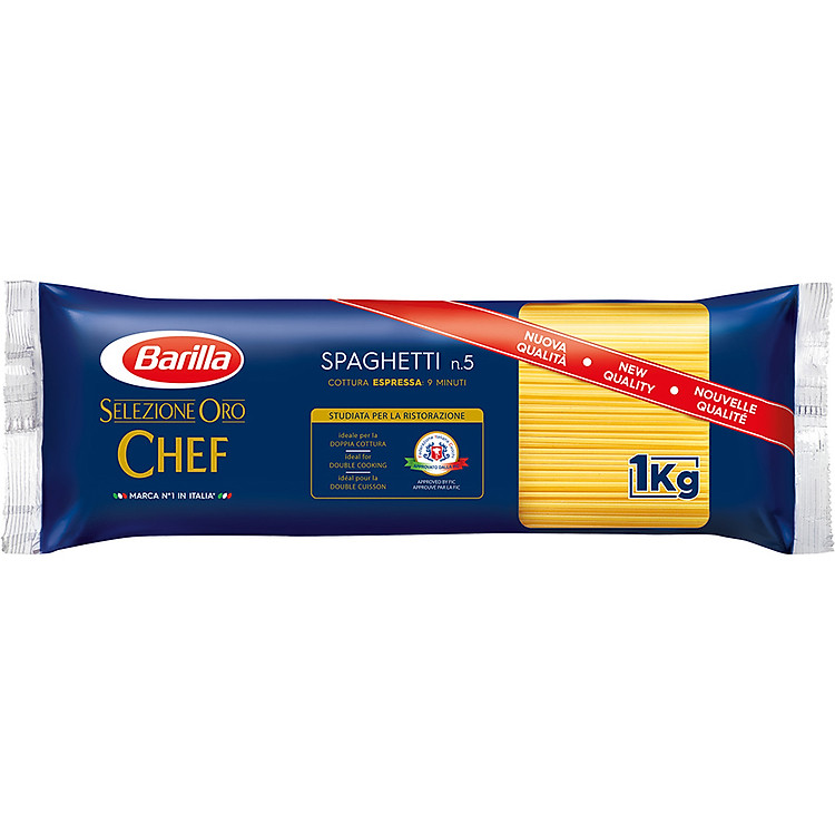 Mỳ Barilla Sợi Hình Ống Các Cỡ Spaghetti (1kg)