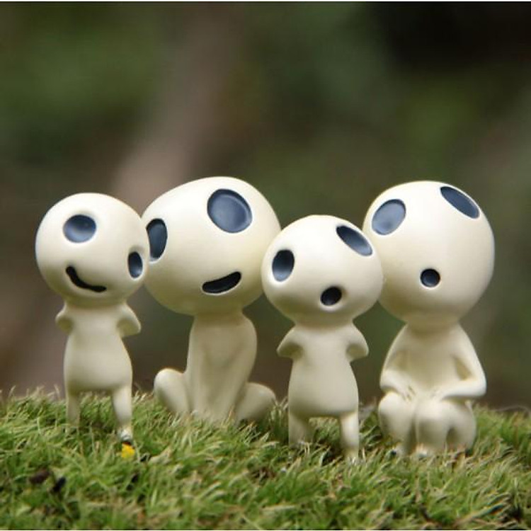 KHO-HN * Mô hình linh thần Kodama trắng trang trí tiểu cảnh, terrarium