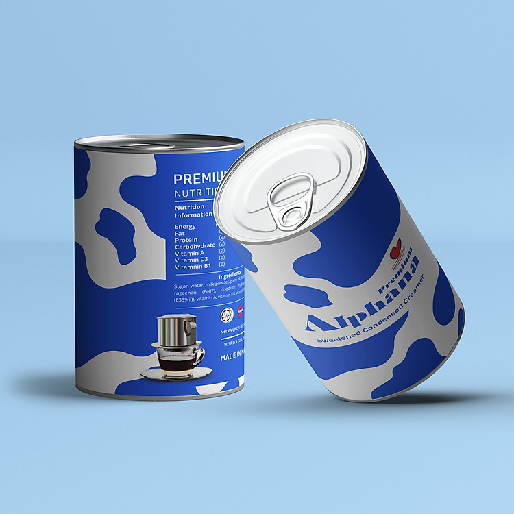 Sữa Đặc Có Đường Premium Alphana nhập khẩu Malaysia Lon 500g Không Cholesterol