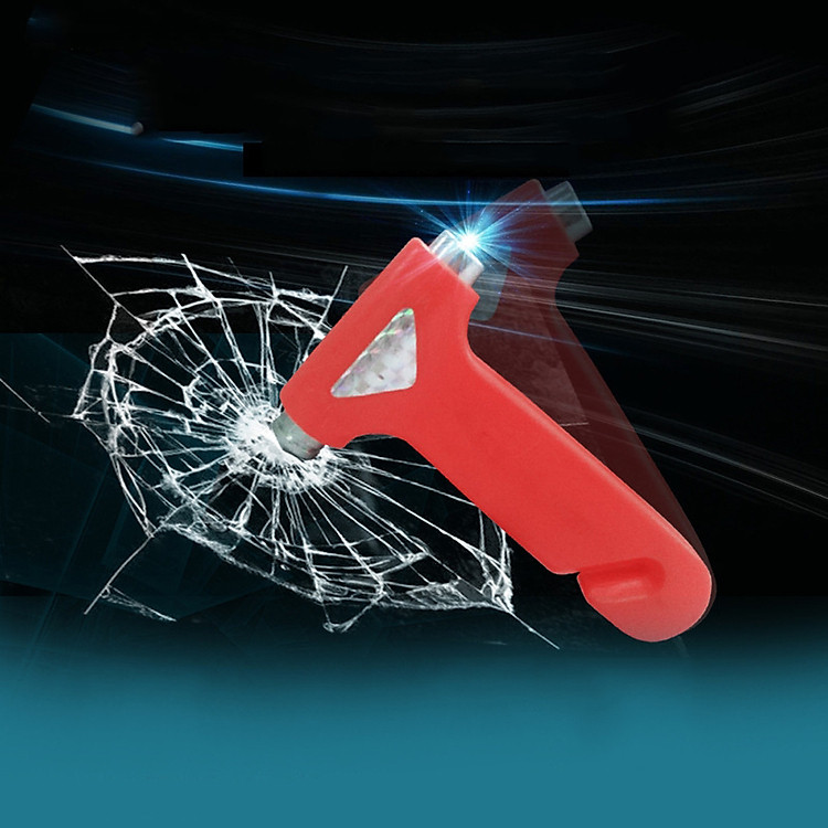 Búa Thoát Hiểm Xe Hơi Khẩn Cấp Mini 2 trong 1 Giúp Phá Cửa Kính Thoát Hiểm An Toàn Khẩn Cấp Với Dao Cắt Dây Đai Cho Xe Ô tô/ Xe Hơi Mai Lee