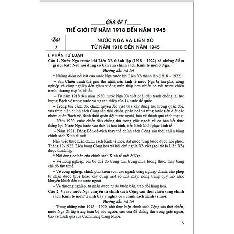 Trả Lời Câu Hỏi Lịch Sử Lớp 9 - Tự Luận Và Trắc Nghiệm - Ảnh 5