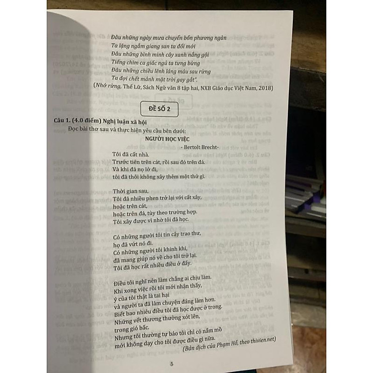 Bộ đề ôn luyện thi vào lớp 10 THPT chuyên Môn Ngữ Văn - Ảnh 4