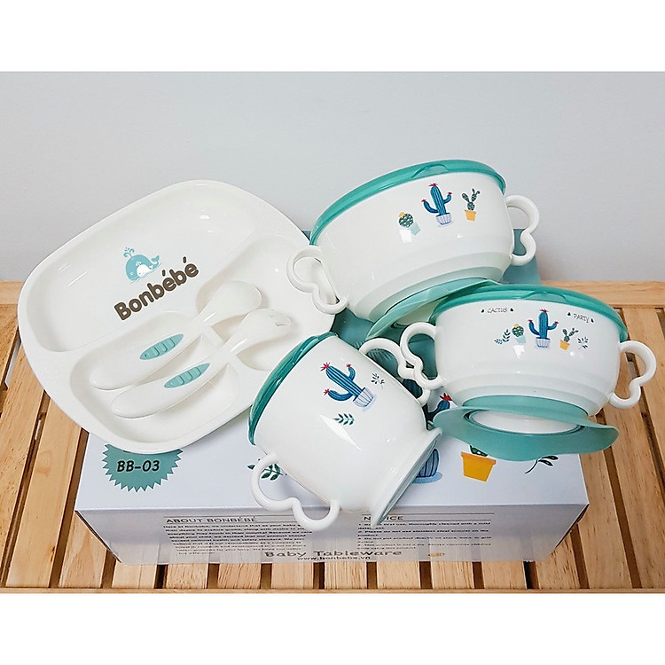 BỘ BÁT ĂN DẶM TOÀN DIỆN 11 CHI TIẾT BONBÉBÉ