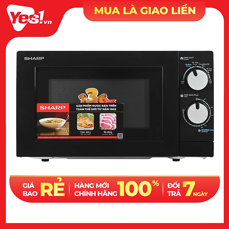 Lò vi sóng Sharp R-208VN-WS 20 lít - Hàng Chính Hãng - Chỉ Giao Hồ Chí Minh