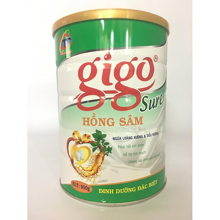 Sữa HỒNG SÂN GIGO 900g giúp tăng đề kháng,hỗ trợ tim mạch,tiểu đường,phục hồi sức khỏe cho người trưởng thành