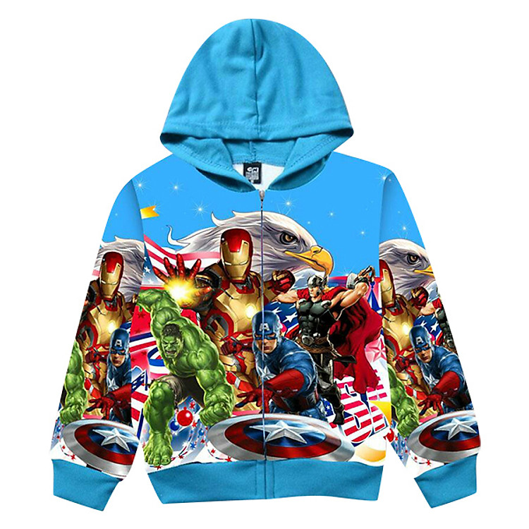 Áo Khoác Bé Trai AVENGERS BONCHOP ABT-97109666DA - Xanh Da