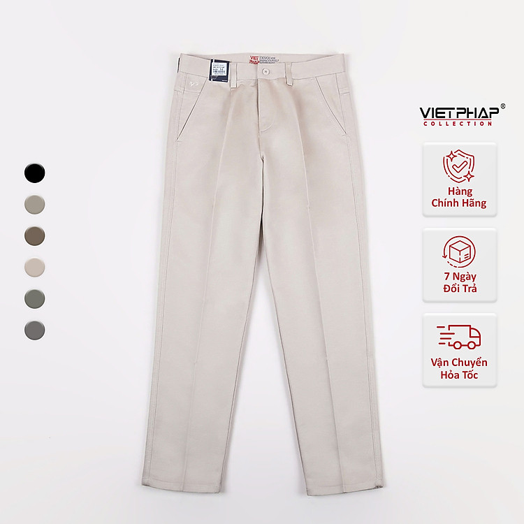 Quần Kaki Nam VIỆT PHÁP Form Classic Có Ly Chất liệu Cao Cấp Chống Nhăn, Độ Bền Cao 9325