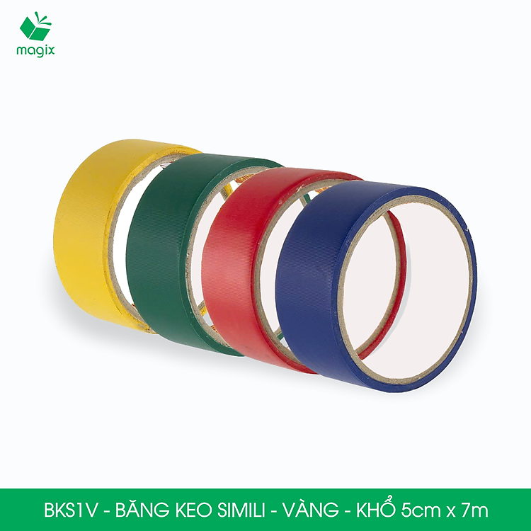 Băng Keo Simili 5cm x 7m (6 cuộn) - Vàng - Ảnh 4