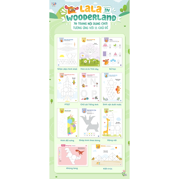 Đồ chơi xếp hình nam châm Lala Wooderland Chính hãng Ưu đãi - Hình ảnh 4