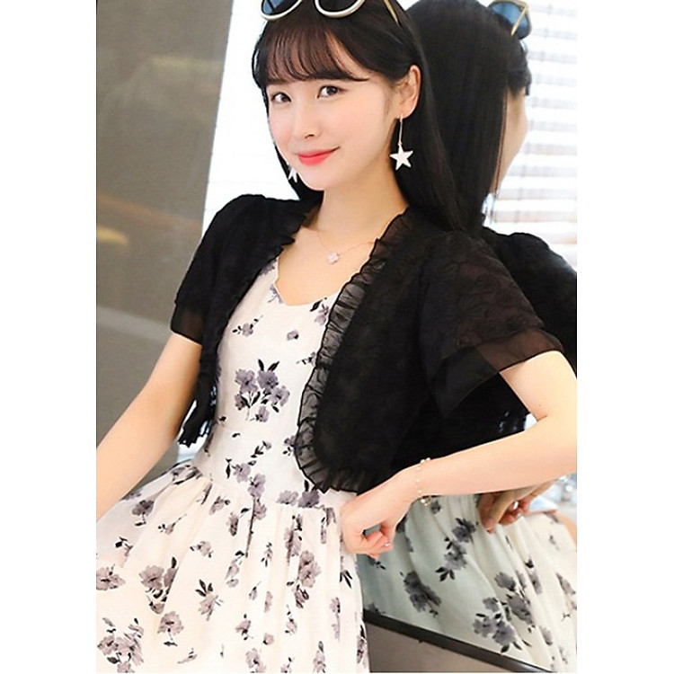 Áo khoác ren tà ngắn 08 C009