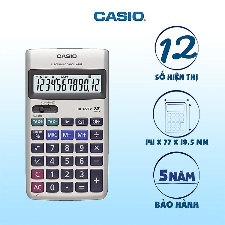 Máy Tính Casio HL-122TV nhỏ gọn