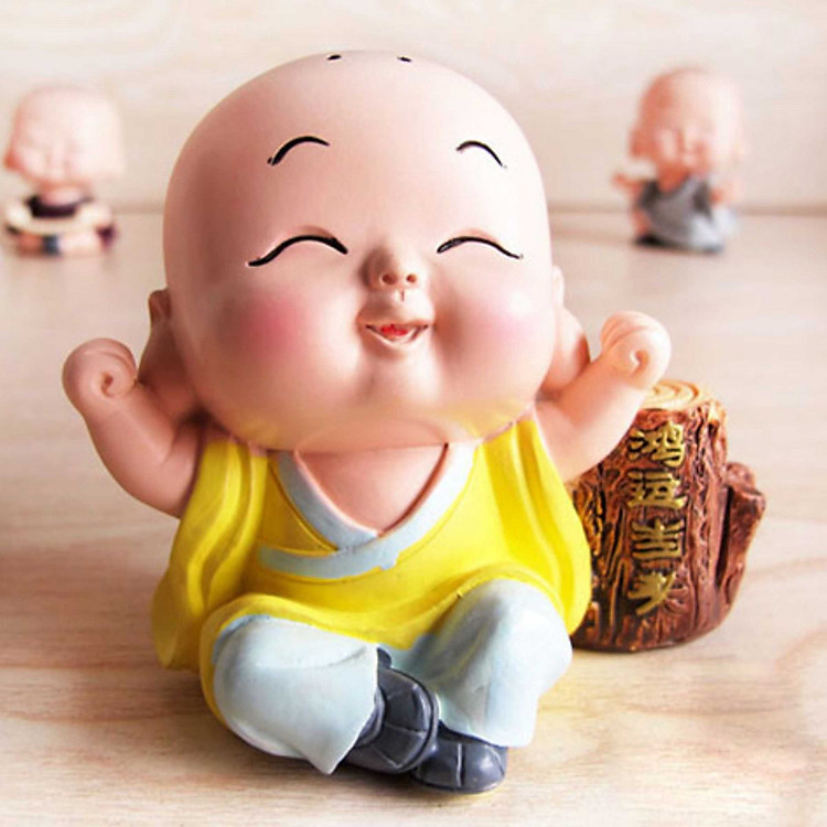Tượng chibi chú tiểu may mắn