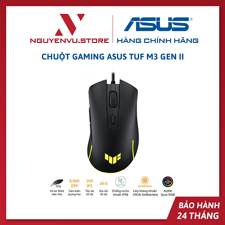 Chuột Gaming có dây ASUS TUF M3 Gen II - Hàng chính hãng
