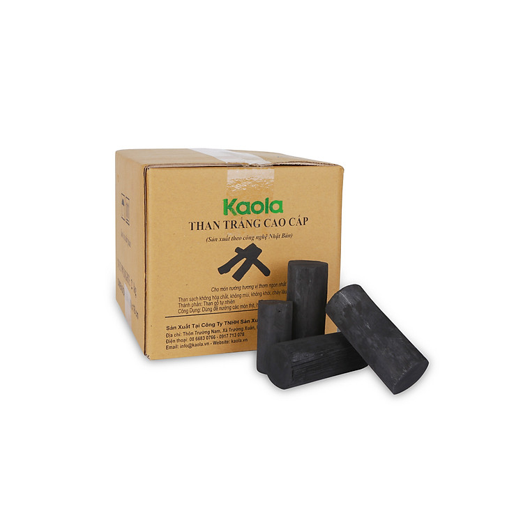 2kg than nướng BBQ không khói, than Binchotan Kaola