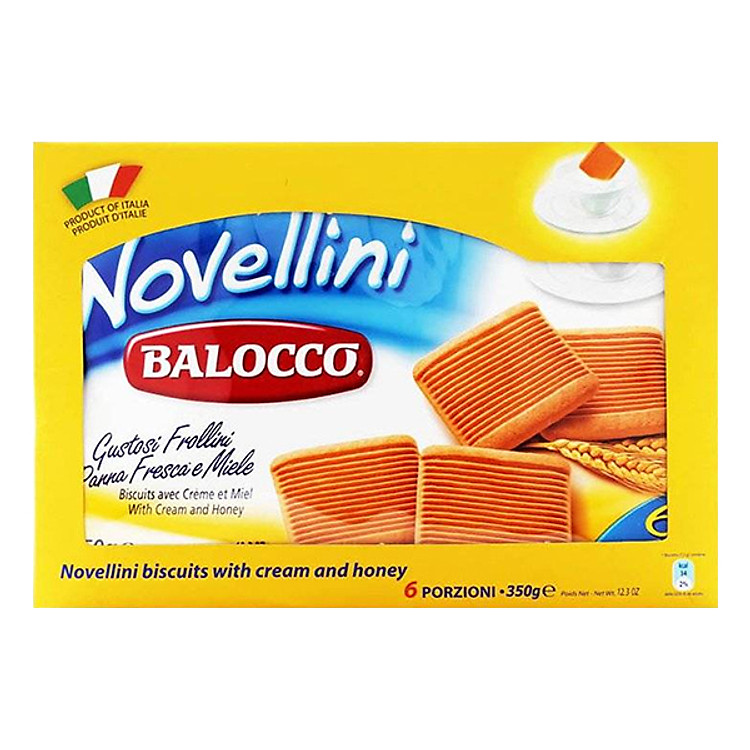 Thùng 10 Hộp Bánh Quy Bơ Balocco Novellini 350g
