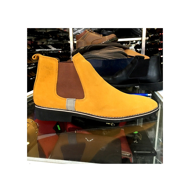 Giày Boots Nam Da Bò Lộn Cao Cấp Mã G34