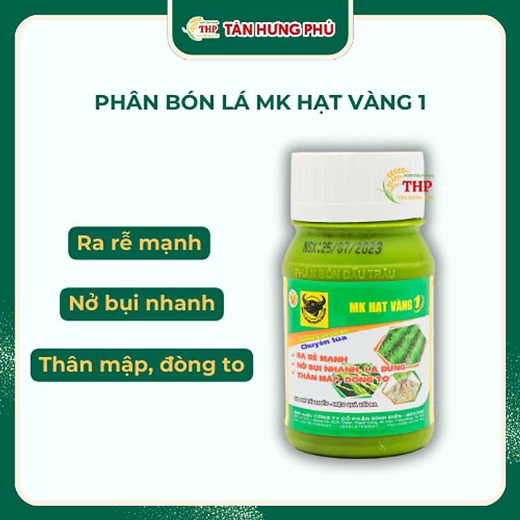 Phân Bón Lá Đầu Trâu MK Hạt Vàng 1 (10-3-2) chai 100ml