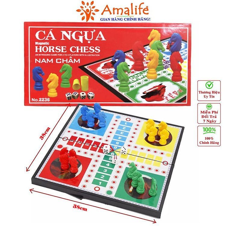 Bộ Cờ Cá Ngựa Nam Châm An Toàn Chính hãng Tiết kiệm - Hình ảnh 4
