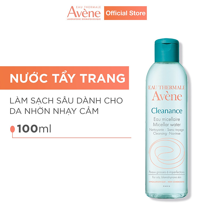 Nước tẩy trang sạch sâu cho da dầu nhạy cảm AVÈNE CLEANANCE MICELLAR WATER 100ml